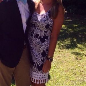 Lilly Pulitzer navy and white dress