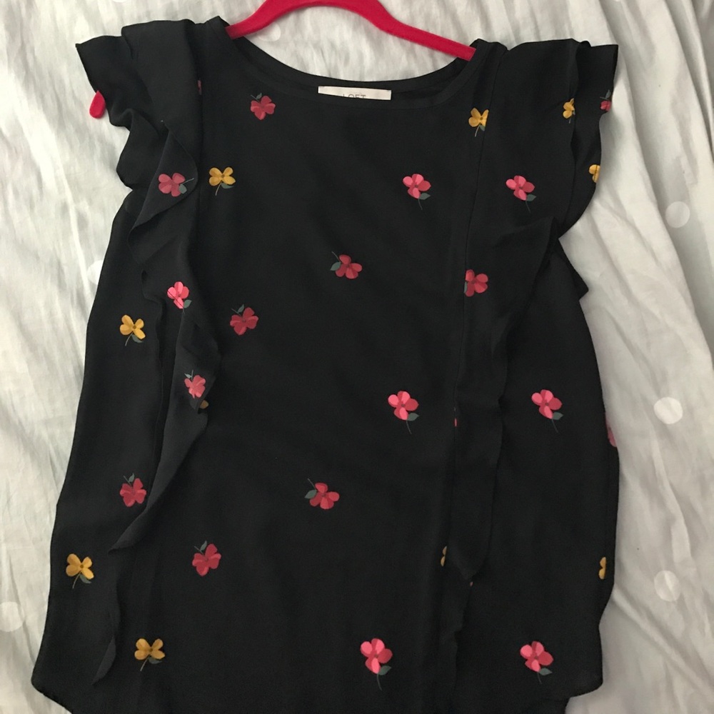 Loft flutter floral tank