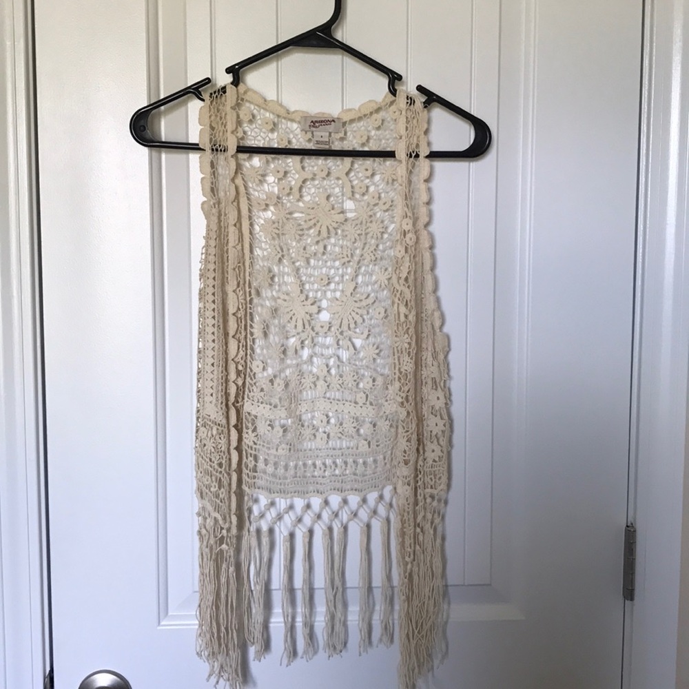 Arizona Jean Co. Crochet Fringe Vest