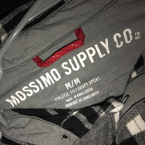 Men's Flannel Black and White Like New - Picture 2 of 4