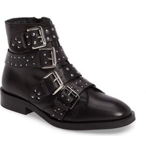 Topshop-Amy2 Studded Ankle Boot in Black