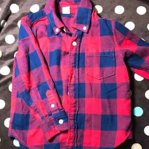 GAP boys Buffalo plaid Flannel Oxford