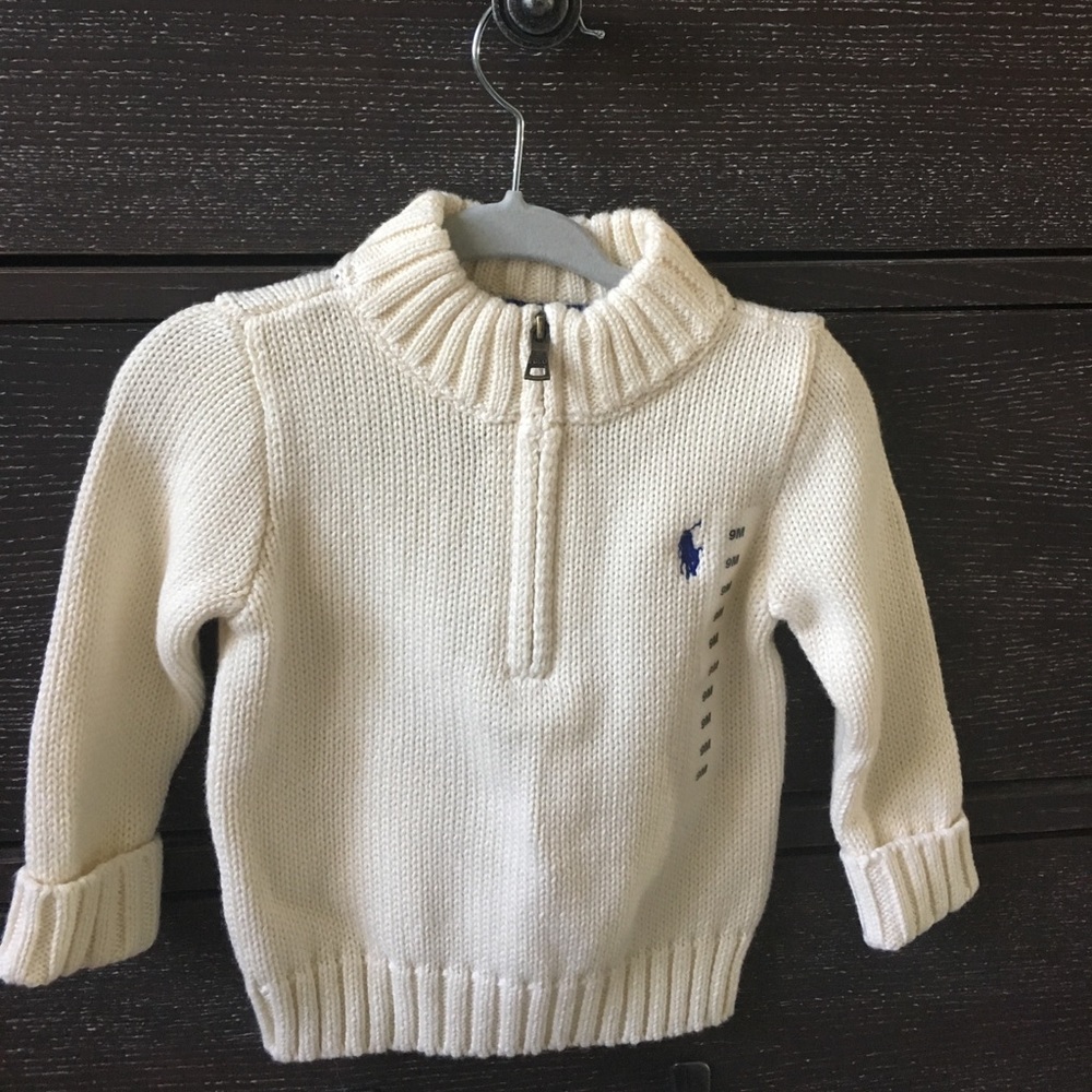 NWT Ralph Lauren beige cable knit sweater