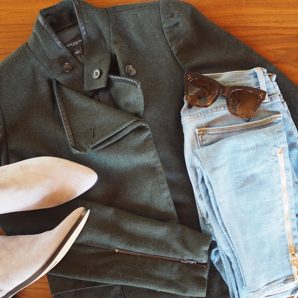 Ann Taylor Military Wool Blazer