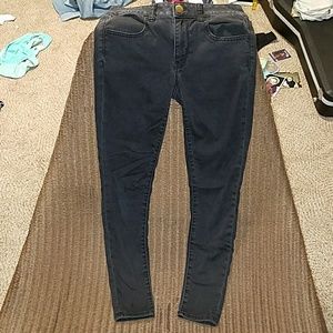 Black Sateen Jeggings