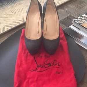 Dark Grey Flannel Christian Louboutin heels