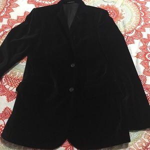 Black express velvet blazer