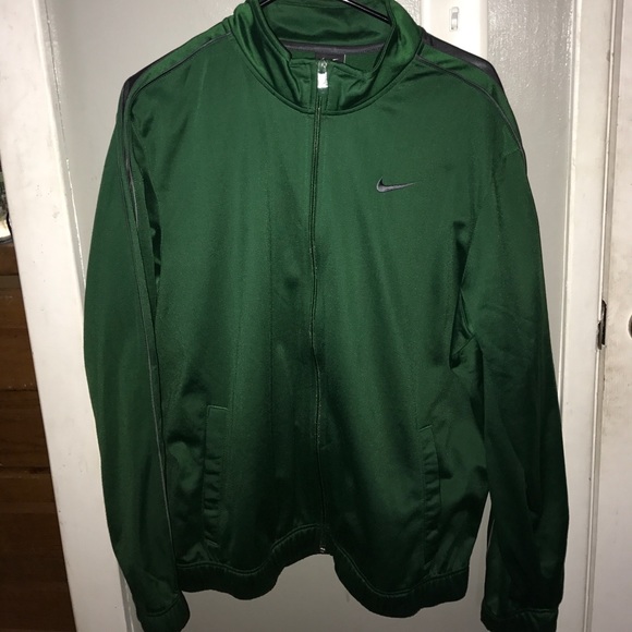 Nike Men's Green Track Sweater Dri-Fit - Picture 2 of 5