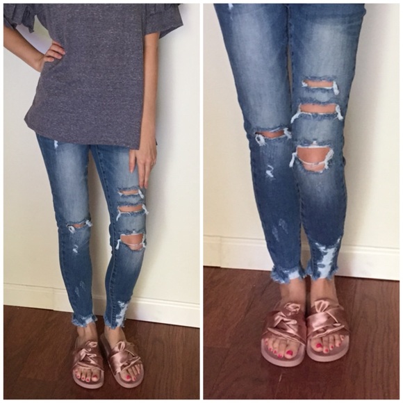 💥LAST ITEM💥Pink Satin Bow Slides - Picture 4 of 4