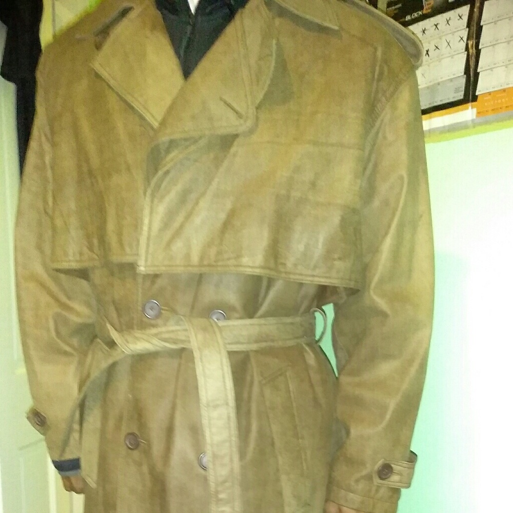 Leather Full Length Trench Coat