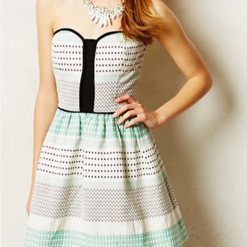 Anthropologie Ella moss cocktail strapless dress
