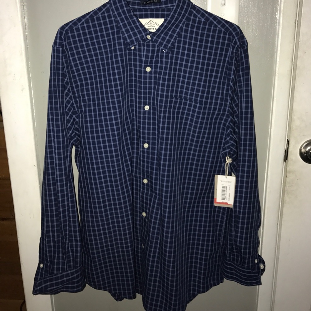 Plad Men's Casual Dress Shirt Button Down