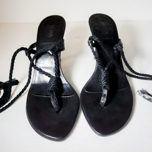 🌿Black HUGO BOSS Gladiator Sandals🌿 - Picture 3 of 5