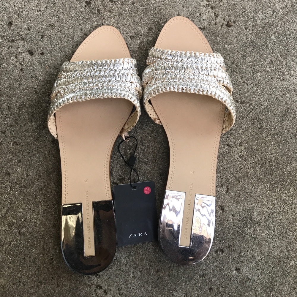 Zara metallic sandals
