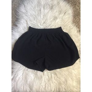 Black high waist shorts