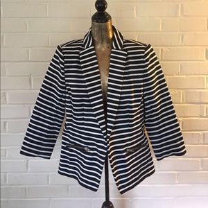 Christian Siriano Black & White striped blazer