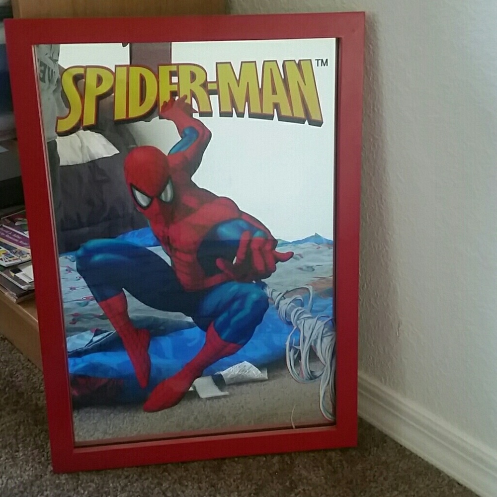 DONATED...Spiderman mirror