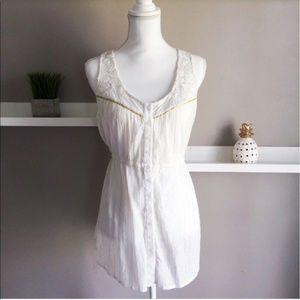 Free People Embellished Gold Lightweight Tunic