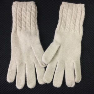 Charter Club Cream cashmere gloves