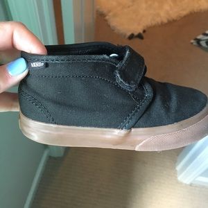 Vans midtop black toddler shoes