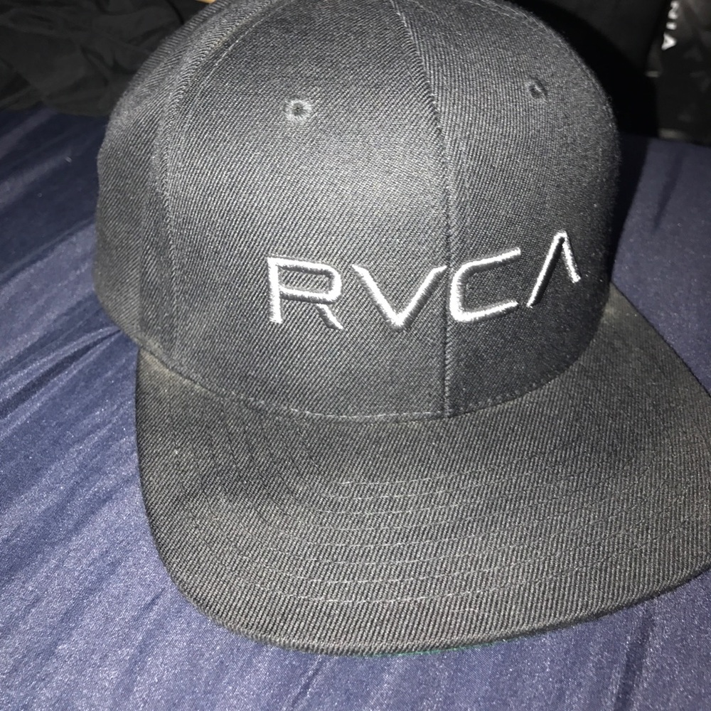 Unisex Black RVCA Snapback Hat