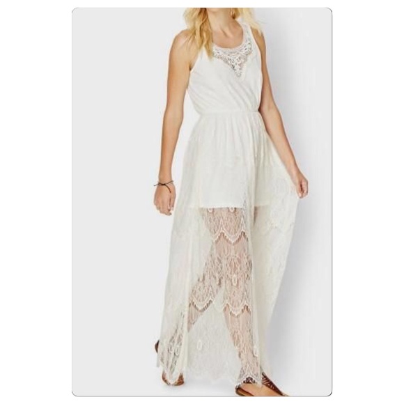 Forever 21 Dresses & Skirts - 🆕 Forever 21 white floral lace embroidered prom dress