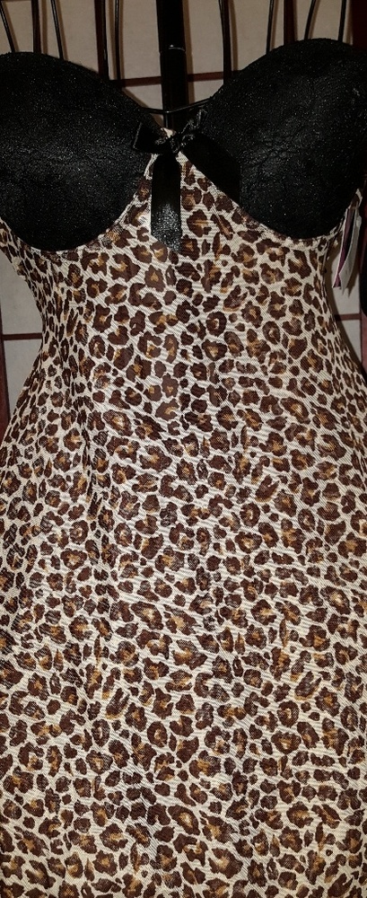 Brown & Black see thru Animal Print Lingerie