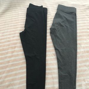 Aerie leggings dark gray and light gray