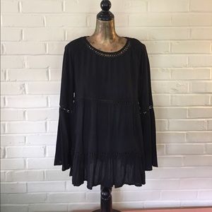 Haute Society boho bell sleeve top