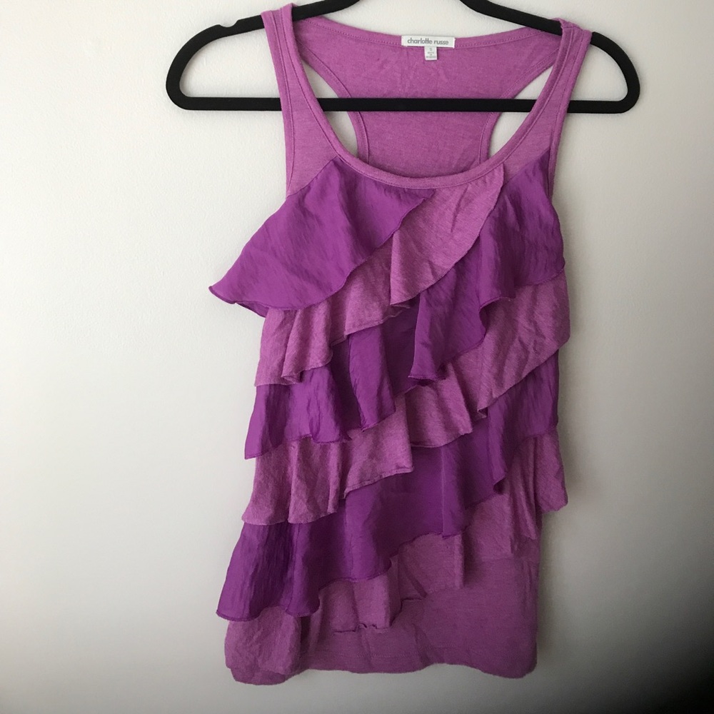 Purple Ruffled Shirt