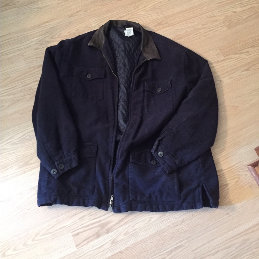 XL Gap men's barn style coat with leather collar.