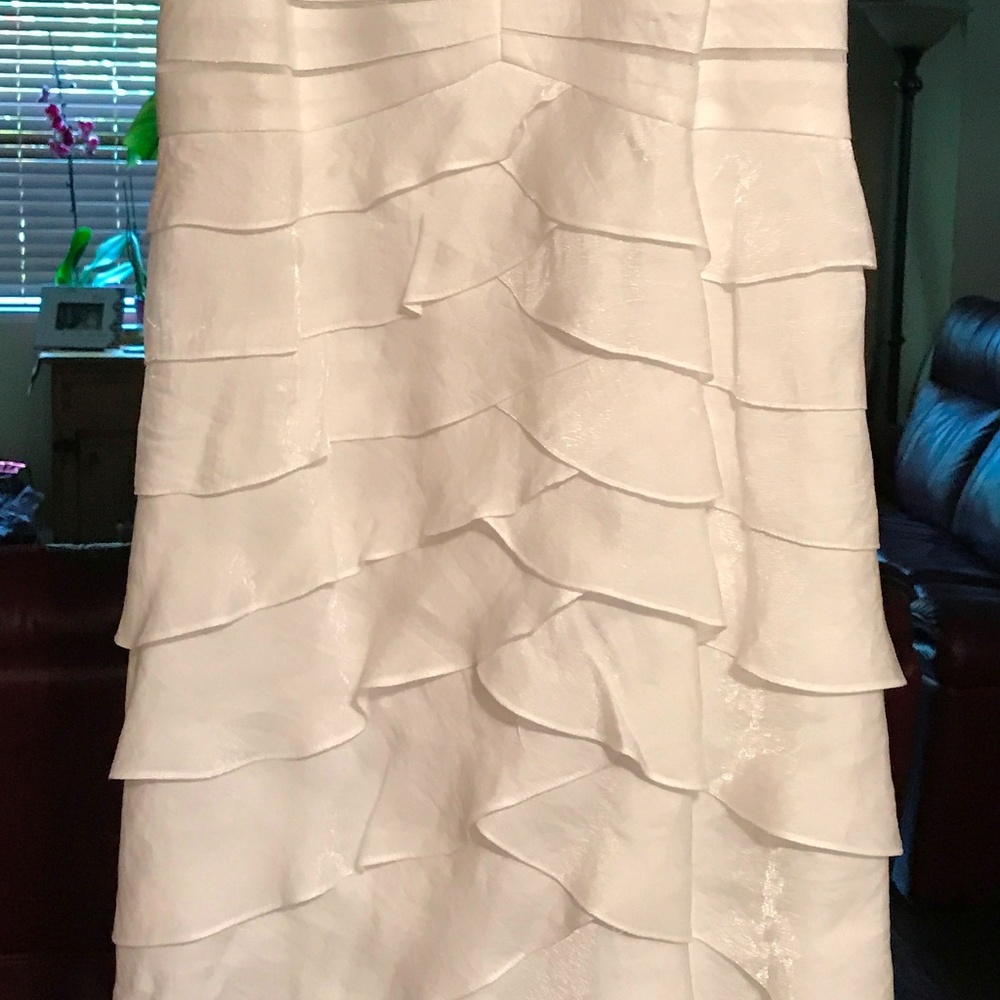 David's Bridal short dress and jacket