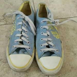 blue and yellow converse all stars