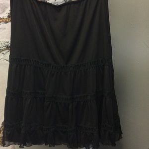 Pleated Black Skirt