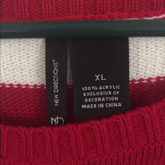 NEW DIRECTIONS REINDEER SWEATER SIZE XL - Picture 3 of 4