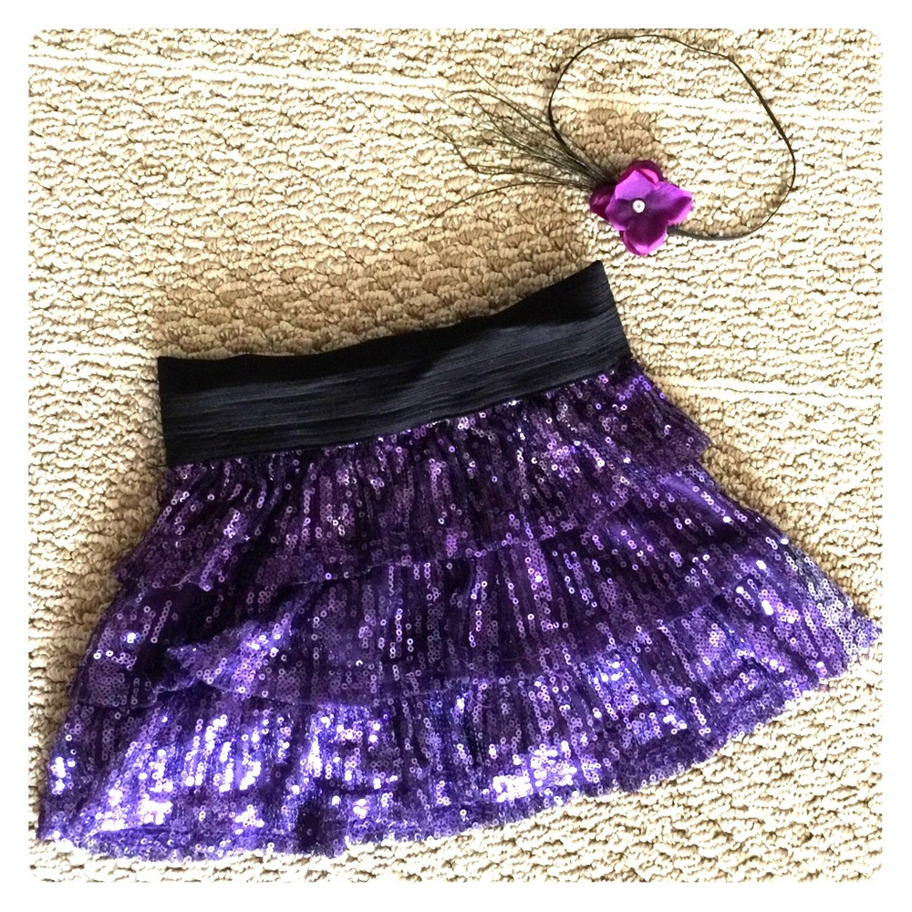 Children's Place Purple Sequin Skirt Size 6