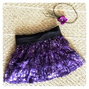 Children's Place Purple Sequin Skirt Size 6
