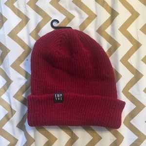 Carter fold Red Beanie
