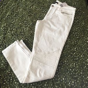 Forever 21 White Biker Knit Pants - NWT