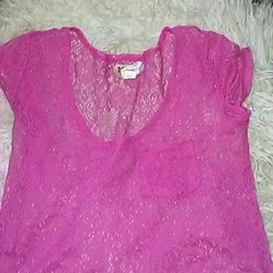 🌼Festi Companion Lacy Pink Shirt🐦