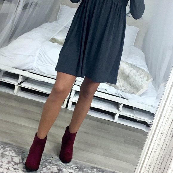 Distressed Wine Crisscross Buckle Bootie - Picture 6 of 6