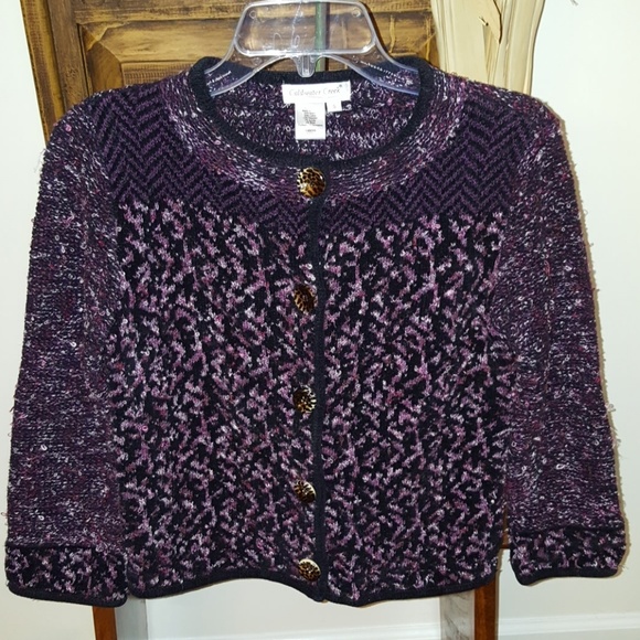 Coldwater Creek Sweaters - $5 ITEM. Lovely purple and black sweater. MUST BUNDLE WITH TWO OTHER ITEMS
