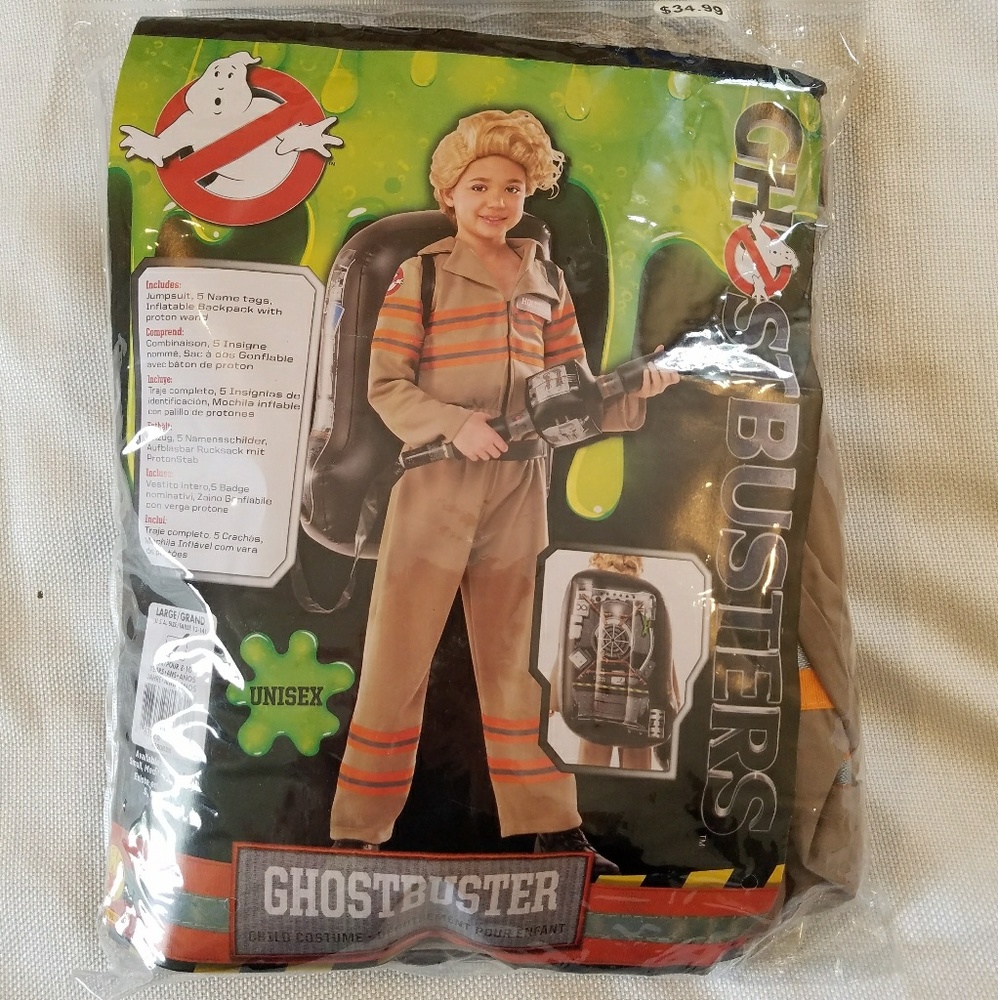 Ghostbusters Halloween Costume, Kids Size L 12-14