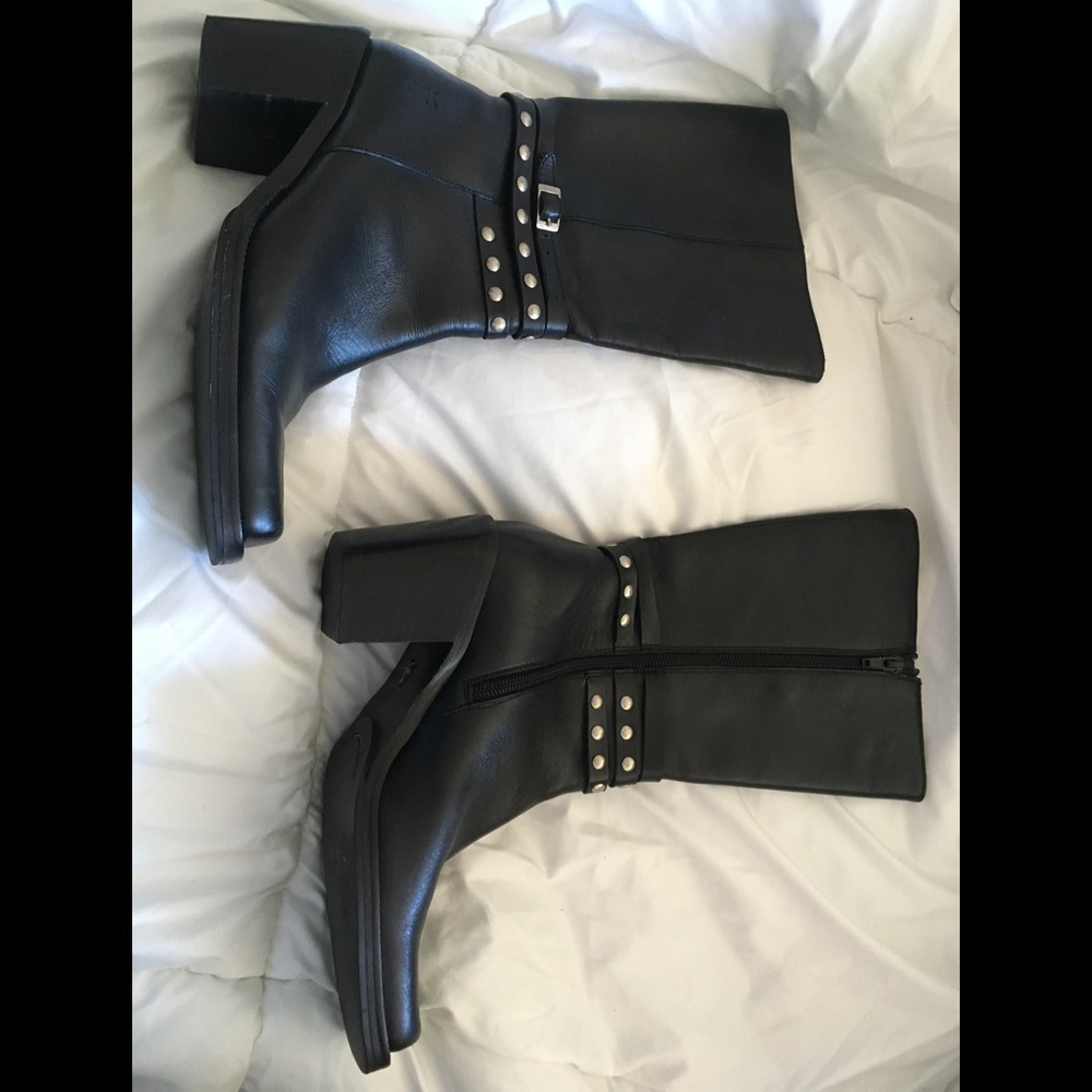Vintage Frye black biker boots