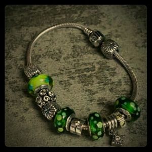 *sale*  Pandora bracelet, 7.9" or larger w/ charms