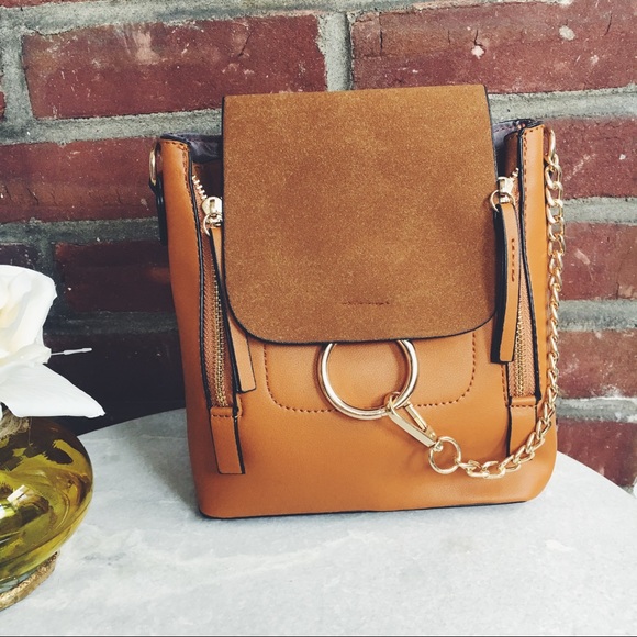 Makayla Brown Vegan O Ring Mini Backpack - Picture 3 of 8