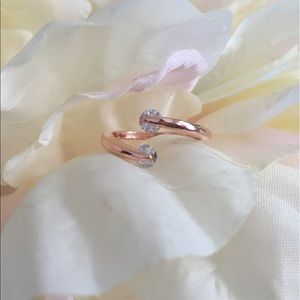 🆕 CZ Rosegold-Color Adjustable Ring