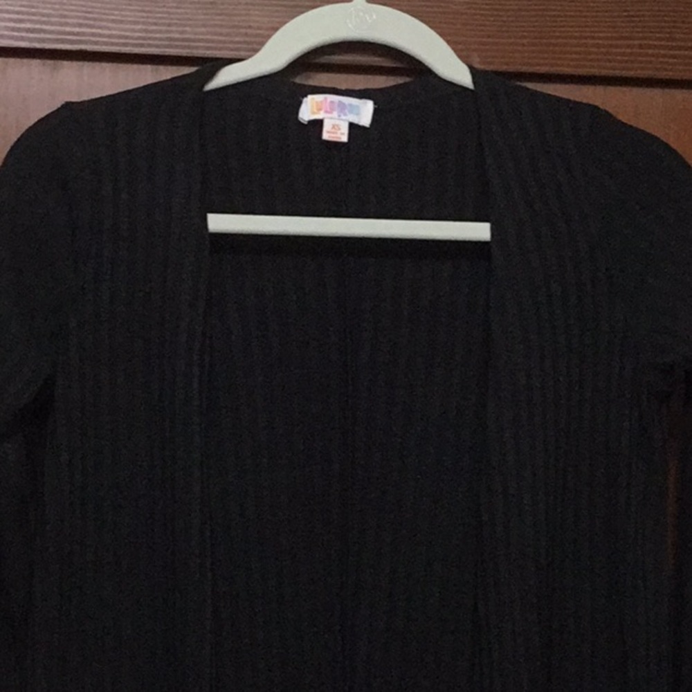 BNWT Lularoe XS Solid Black Ribbed Sarah
