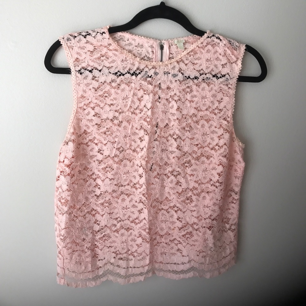 Forever21 Pink Lace Top