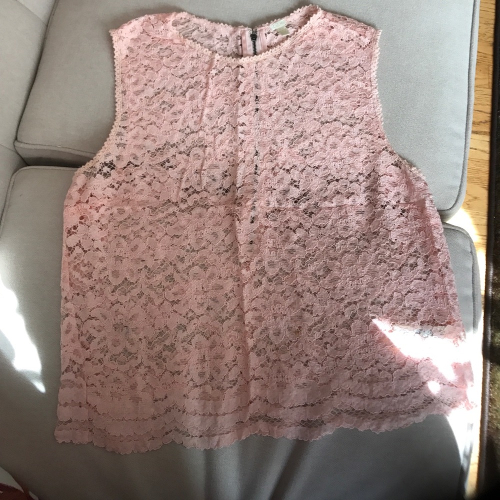 Forever21 Pink Lace Top - Picture 4 of 5